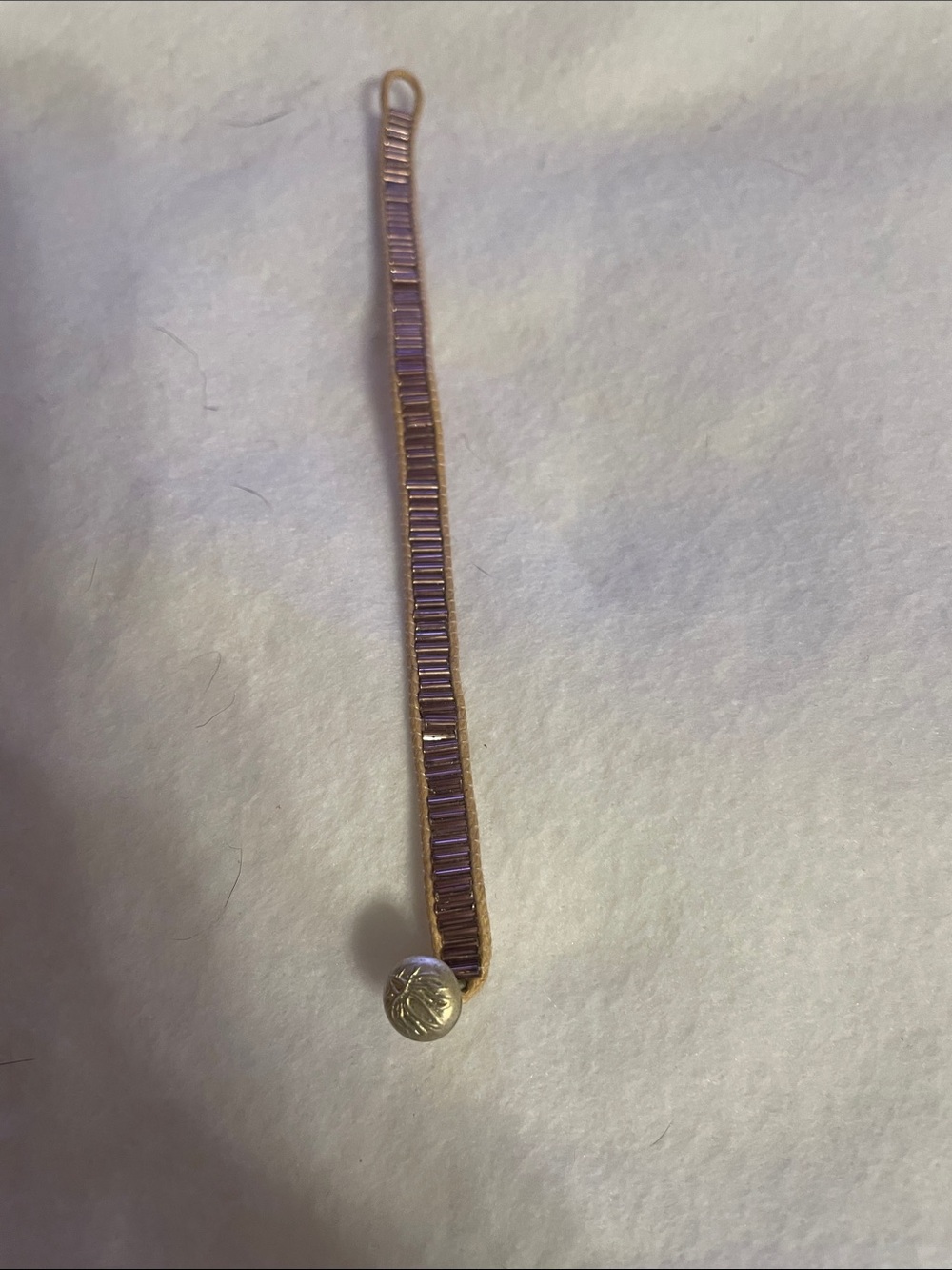Gold-Tone copper like beading hand made  Bead Wrap Bracelet -